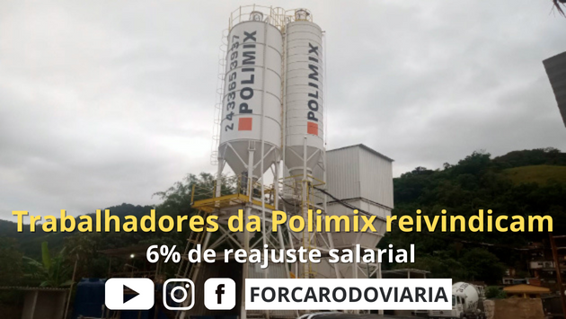 Trabalhadores da Polimix reivindicam 6% de reajuste salarial